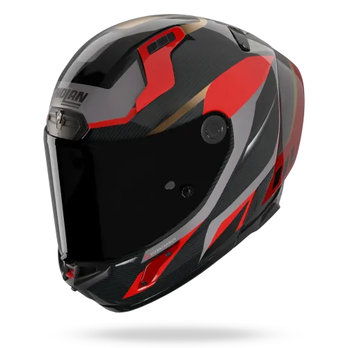 Nolan X-804RS Ultra Carbon "Lesmo" in Schwarz-Rot