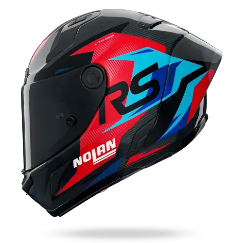 Preview: Nolan X-804RS Ultra Carbon "Fuorigiri" in Schwarz-Rot-Blau Dekor