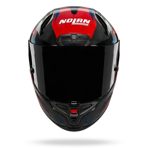Preview: Nolan X-804RS Ultra Carbon "Fuorigiri" in Schwarz-Rot-Blau Dekor