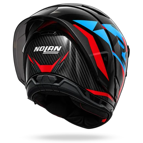Preview: Nolan X-804RS Ultra Carbon "Fuorigiri" in Schwarz-Rot-Blau Dekor