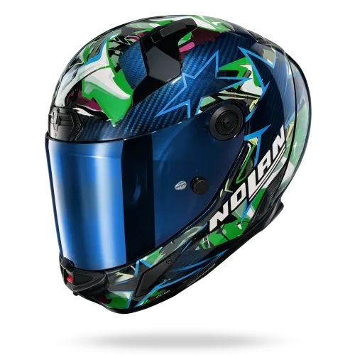 Nolan X-804RS Ultra Carbon "Chicane" in Blau Dekor