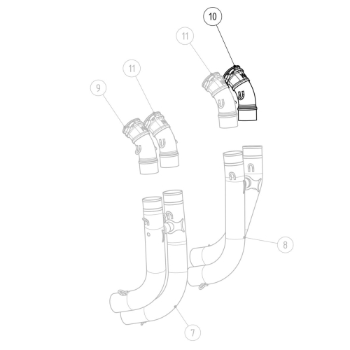 Preview: Akrapovic header flange left, titanium