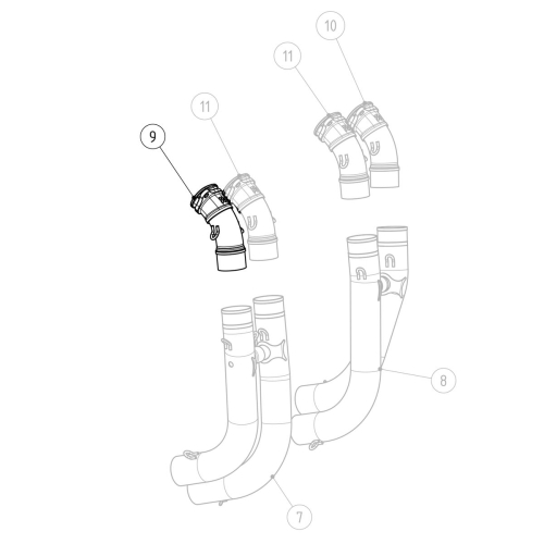 Preview: Akrapovic header flange right, titanium