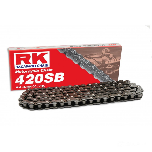RK Kette, 420er Teilung in Grau - Stahlfarben für IMR 155, 106 Glieder