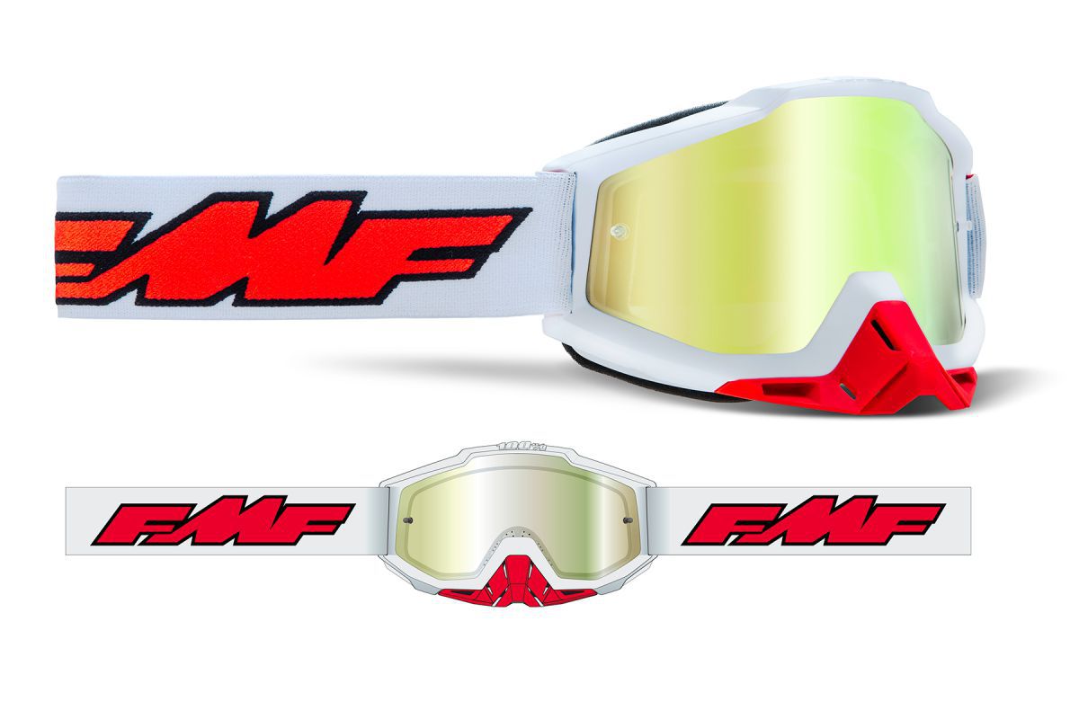 FMF Powerbomb Motocross Goggles – Anti-Fog Lens, Removable Nose Guard, Triple-Layer Foam