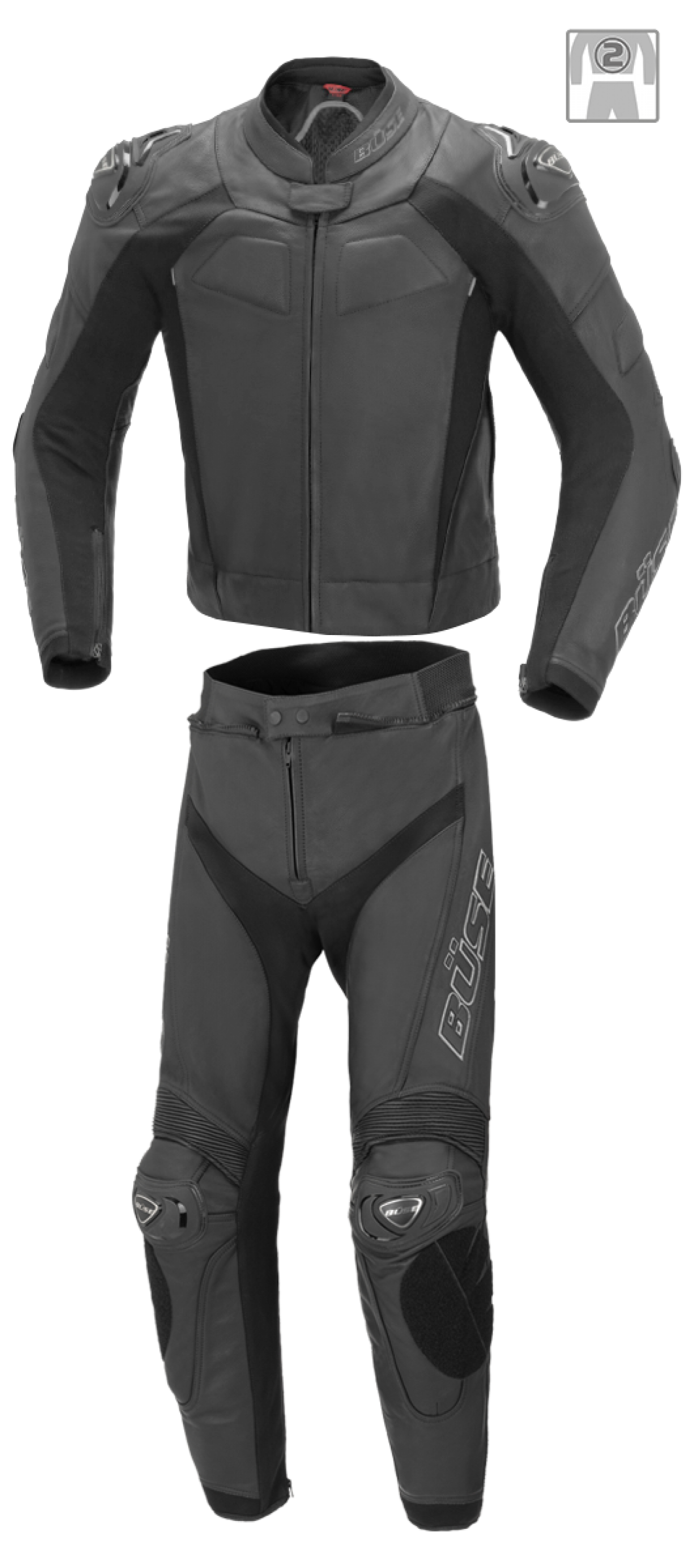 BÜSE Assen leather suit 2pcs. black