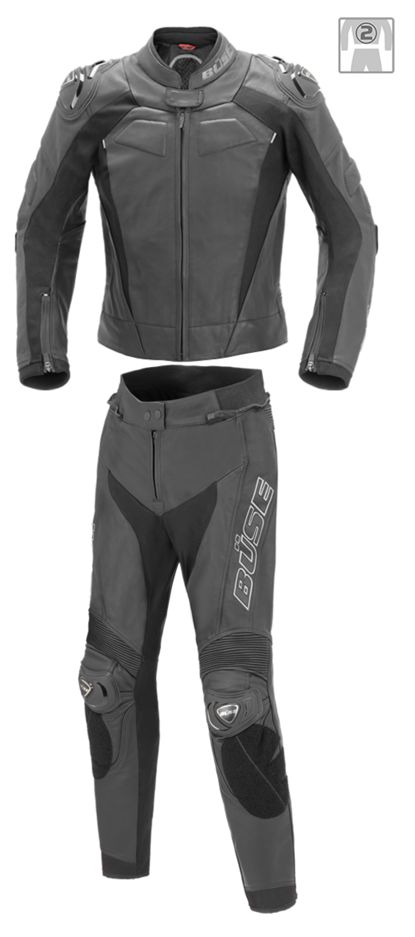 BÜSE Assen leather suit 2pcs. ladies black