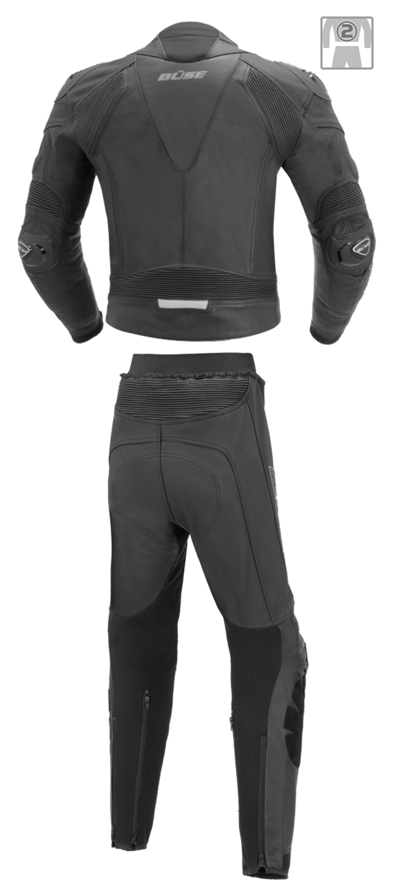 BÜSE Assen leather suit 2pcs. black