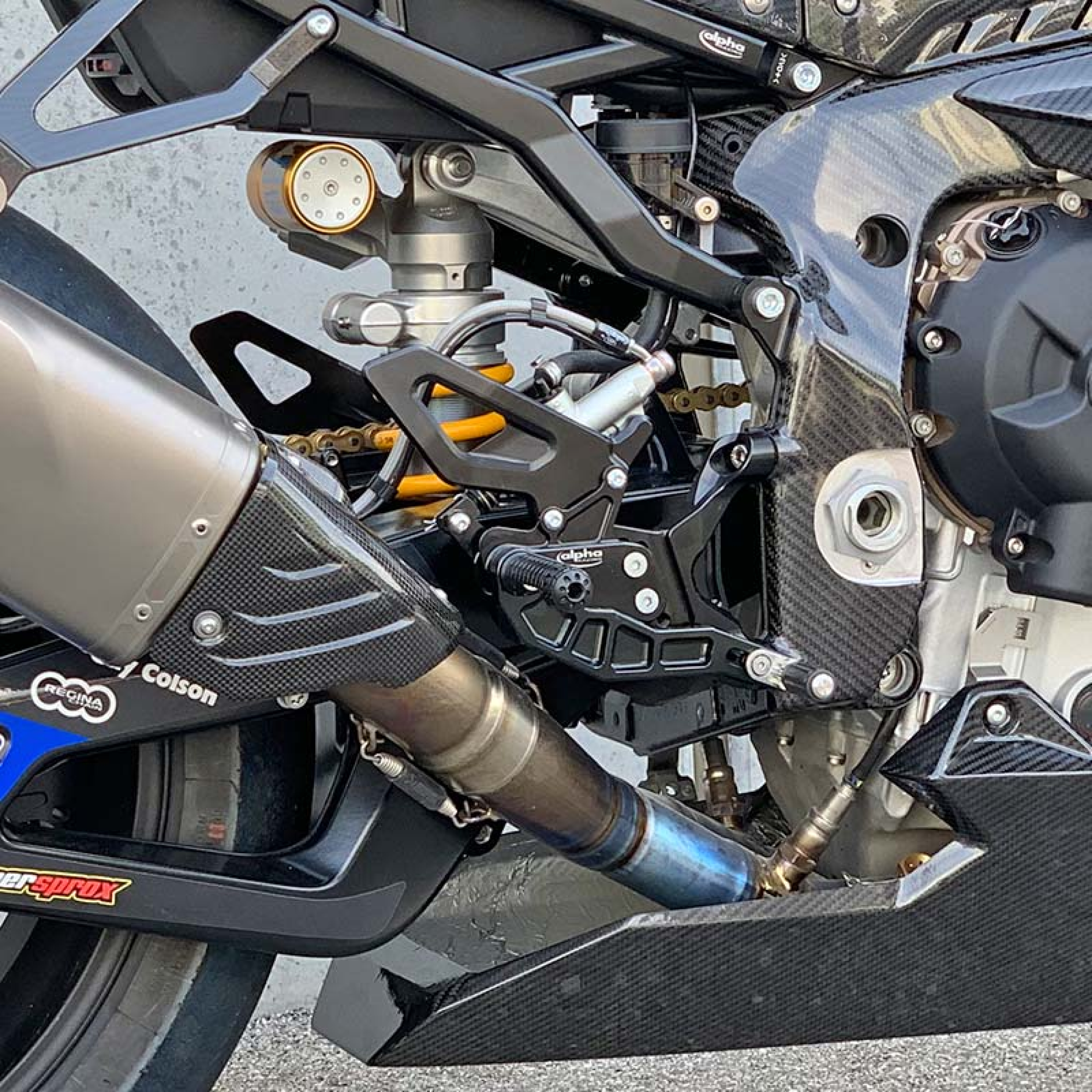 Alpha Racing rearset SBK