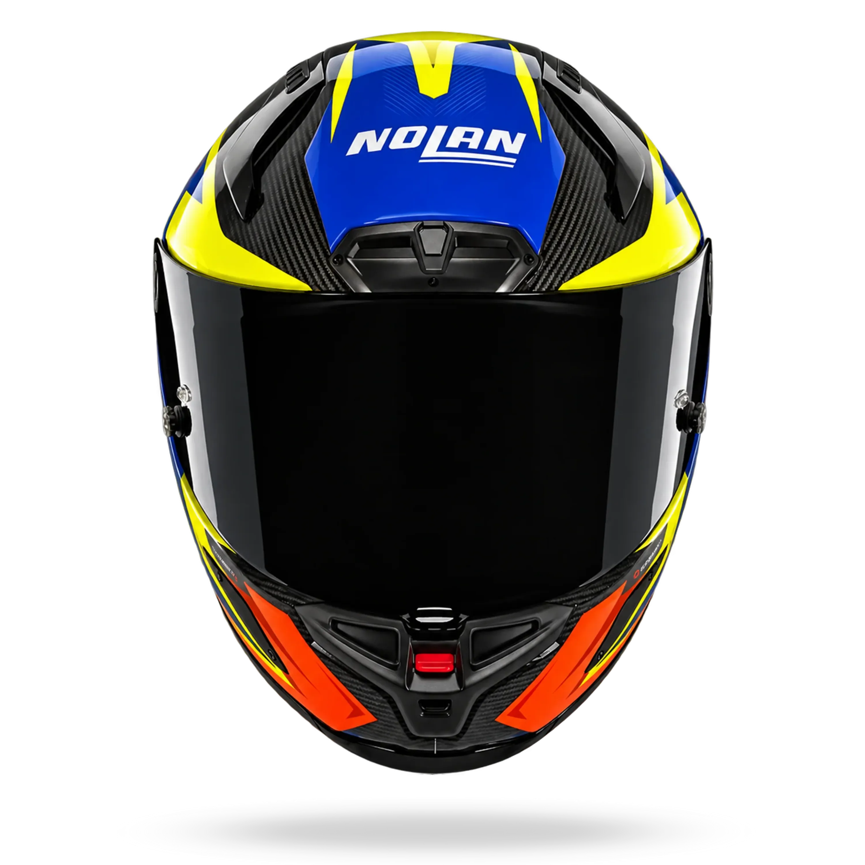 Nolan X-804RS Ultra Carbon "Fuorigiri" in Blau-Gelb-Rot Dekor