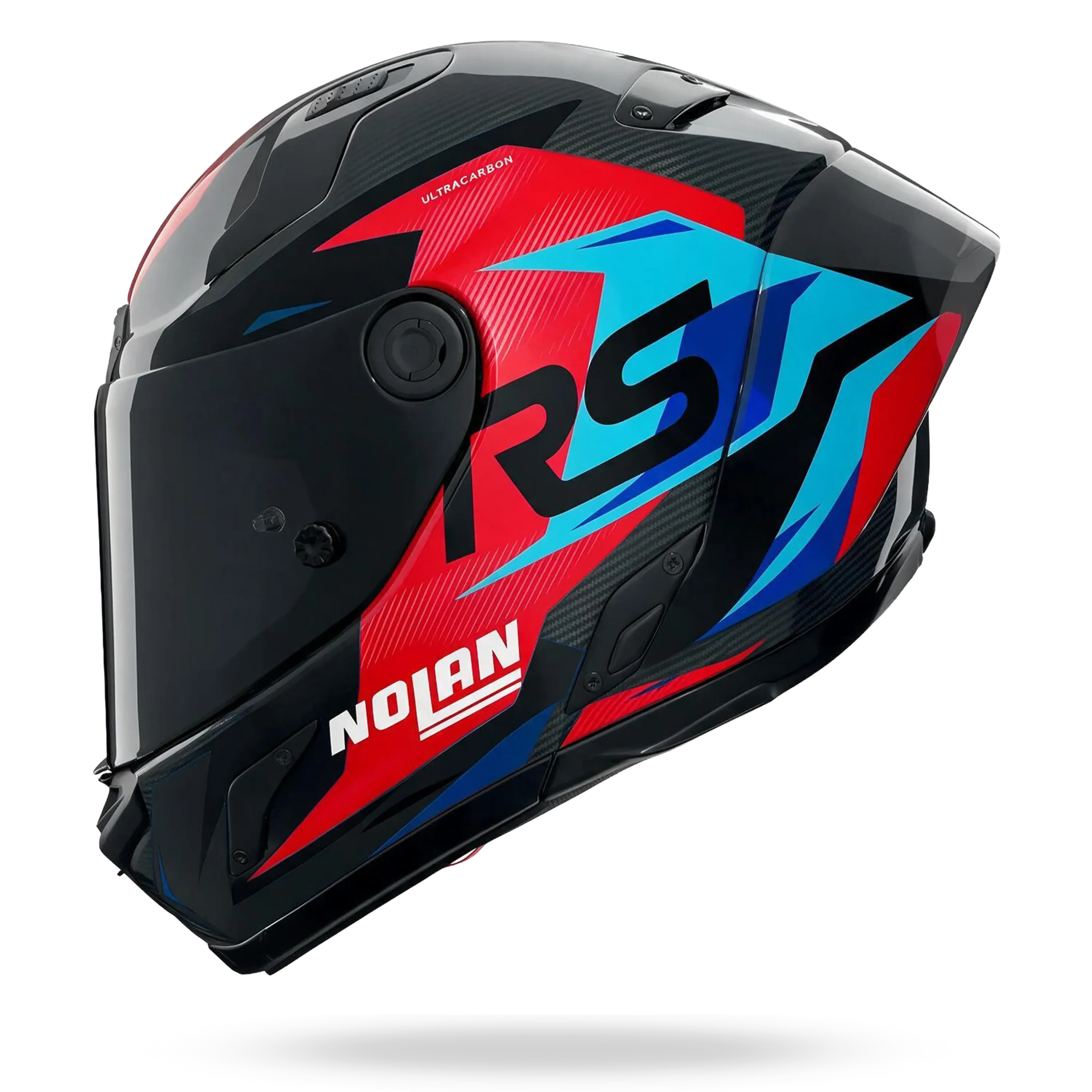 Nolan X-804RS Ultra Carbon "Fuorigiri" in Schwarz-Rot-Blau Dekor