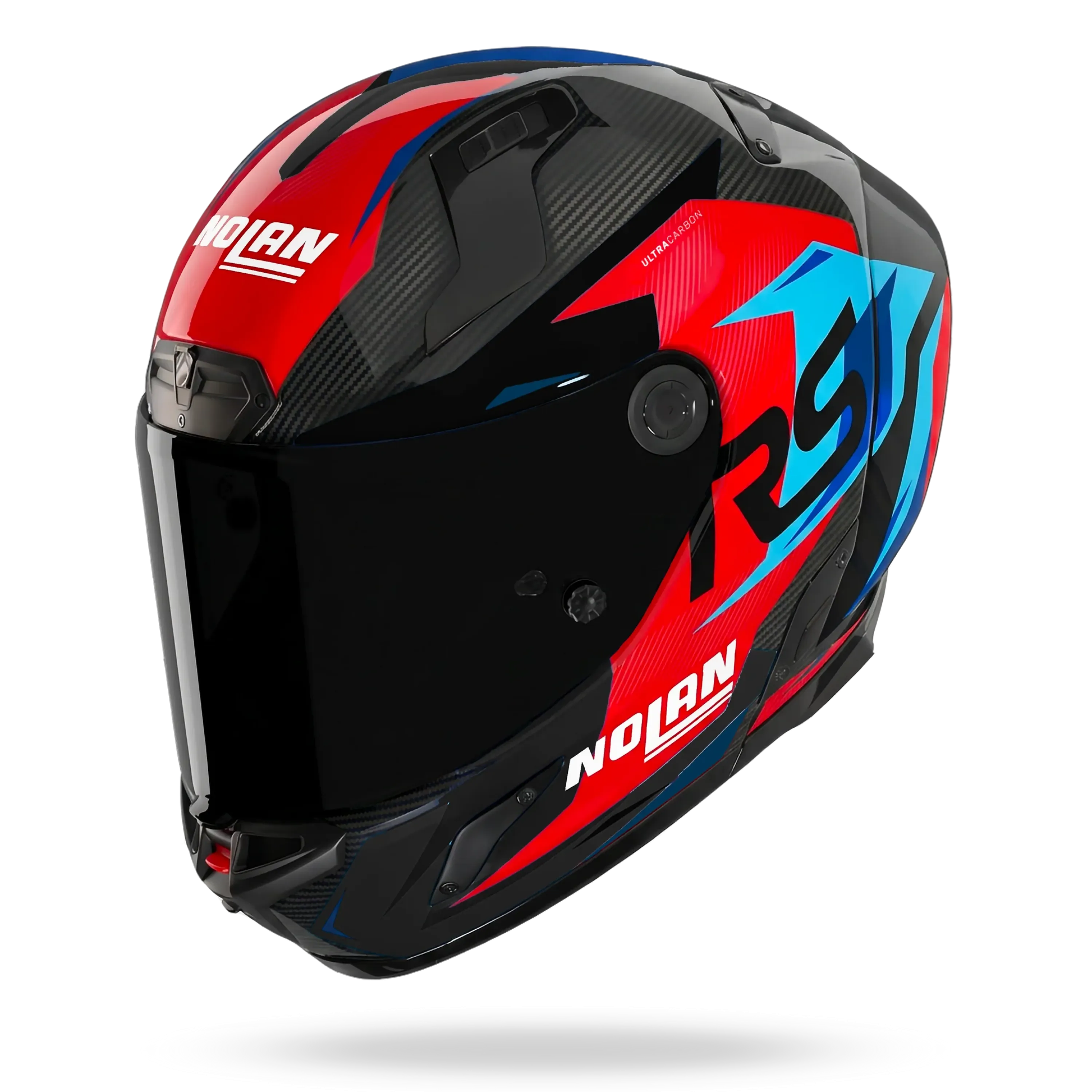 Nolan X-804RS Ultra Carbon "Fuorigiri" in Schwarz-Rot-Blau Dekor