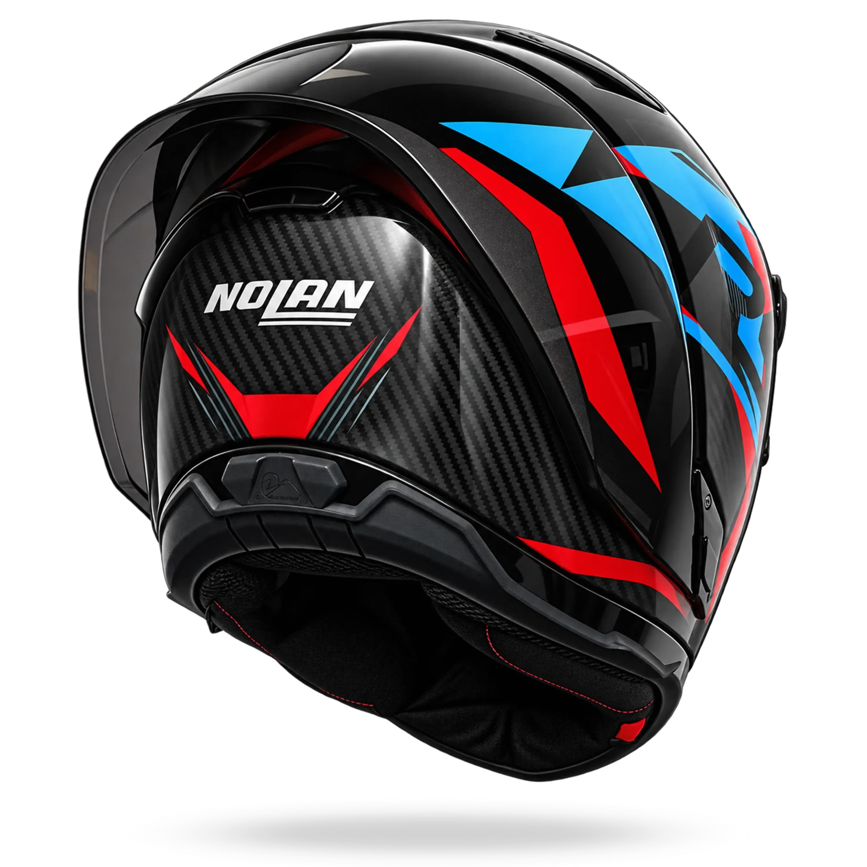 Nolan X-804RS Ultra Carbon "Fuorigiri" in Schwarz-Rot-Blau Dekor