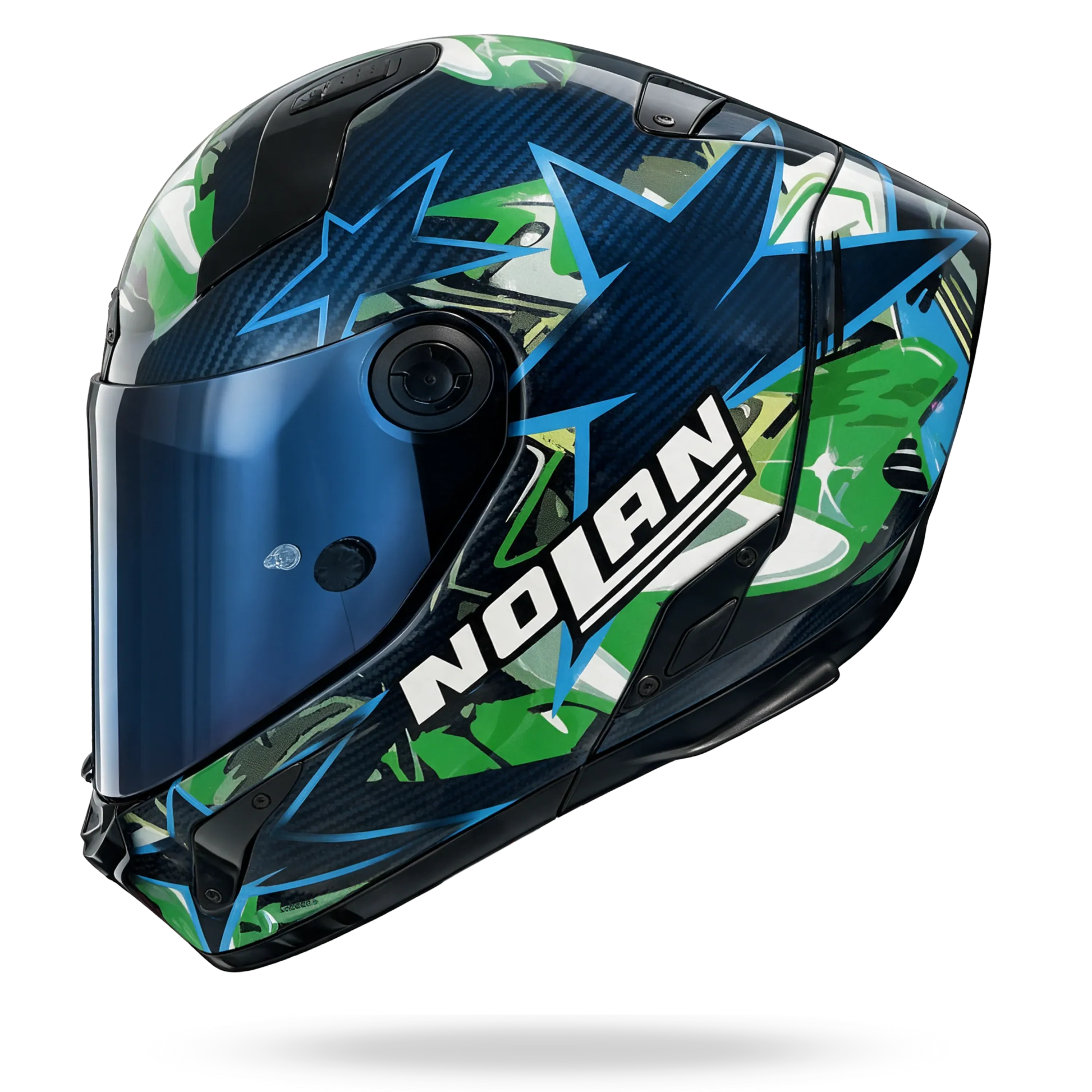 Nolan X-804RS Ultra Carbon "Chicane" in Blau Dekor