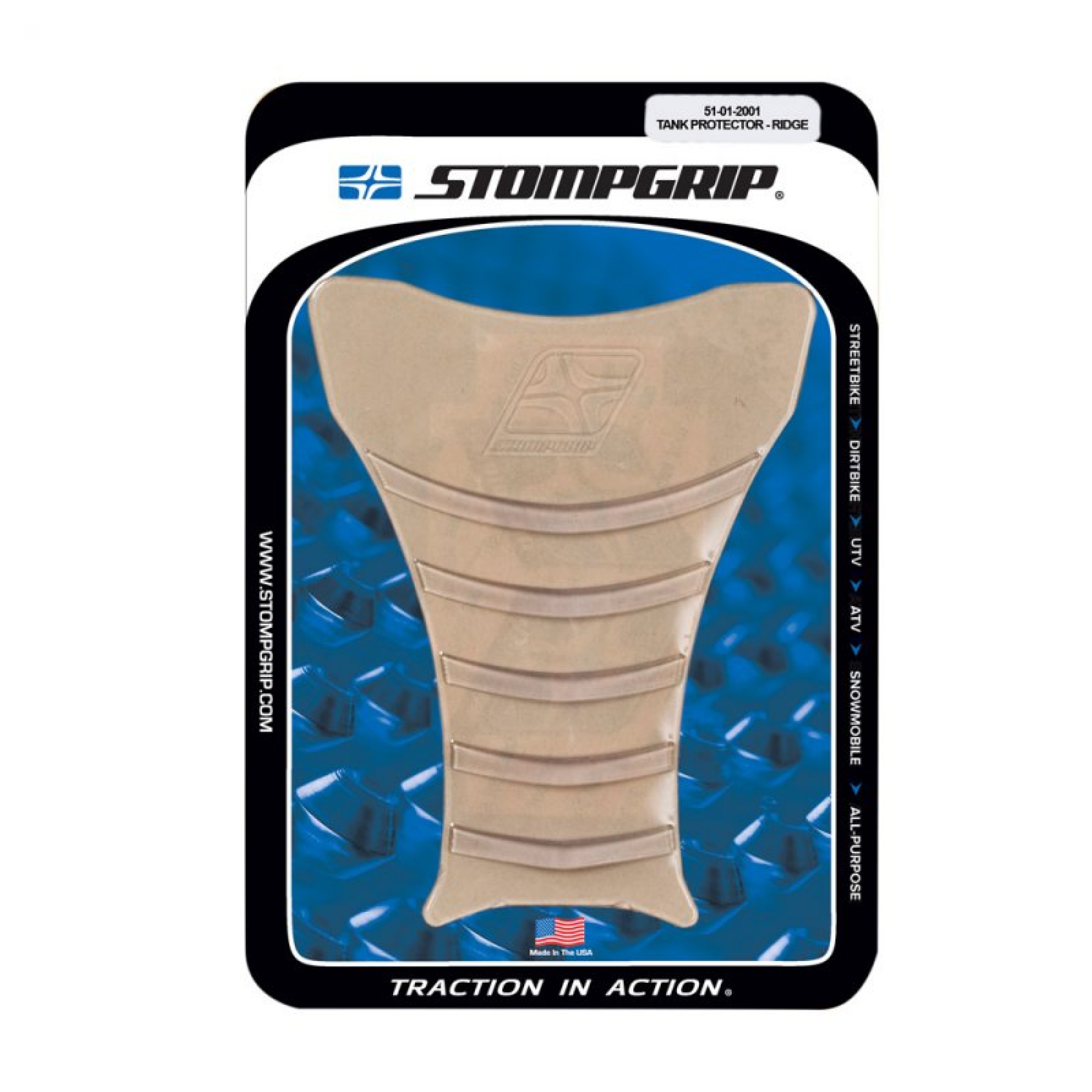 Stompgrip Tankpad "Smoothridge" in 189 x 145mm